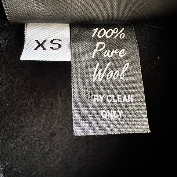 Vintage 80s Beppa Wool Folk Art Applique Trench Coat - Picture 7 of 7